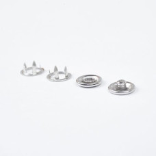 Кнопка рубашечная открытая 9,5 мм никель (1 шт.)