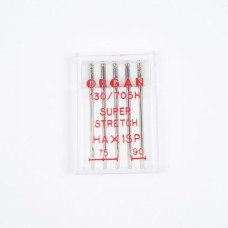 Иглы Organ  Needles бытовые Super Stretch 75(3) 90(2) (упаковка 5 шт.)