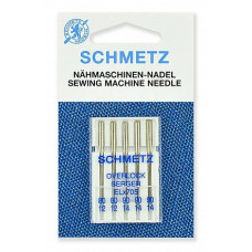 Иглы SCHMETZ бытовые оверлок хром 80(2),90(3) (в уп.-5шт.)