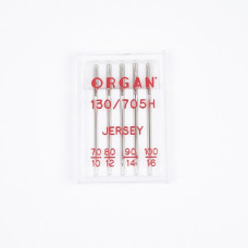 Иглы Organ  Needles бытовые Jersey 70(1) 80(1) 90(2) 100(1) (упаковка  5 шт.)